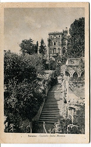 1951 Teramo Castello della Monica Guller dest. Viareggio FP B/N VG Cartolina Postale