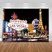 Mehofoto Welcome to Las Vegas Backdrop Casino City Night Scenery Background 7x5ft Vinyl Billboard Banner Themed Party Decoration Backdrops
