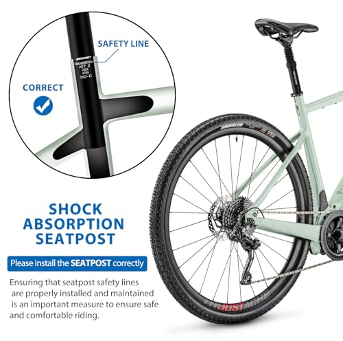 Gylbuz ZOOM-27.2X350-BK Bike Suspension Seatpost: 27.2 X 350 Mm Shock Absorber Damper Bicycle Seat Post thumb #3