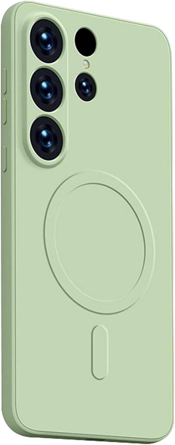 Magnetic Case for Samsung Galaxy S26/S26 Plus/S26 Ultra, Slim Camera Protection Minimalist Case, Liquid Silicone Wireless Charging Cover(Pink,S26 Plus)