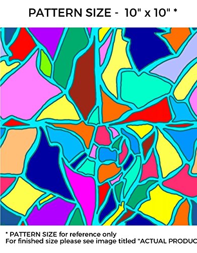 Windowpix 30 X 24 Colorful Shattered Stained Tile Mosaic Window Film Reusable Static Cling Windowfilm Uv Filtering Energy Saving #TOP14
