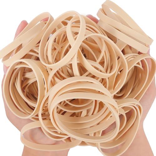 Rubber Bands 110Pcs Beige Strong Size #64 Office File Folder For School Home Office Supplies image 3