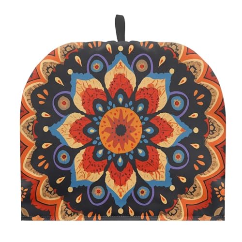 Image of Retro Mandala Tea Cozy for Teapot Insulated Scratch Proof Cup Cozy Breakfast Warmer ReusableTeapot Insulation Cover for Party