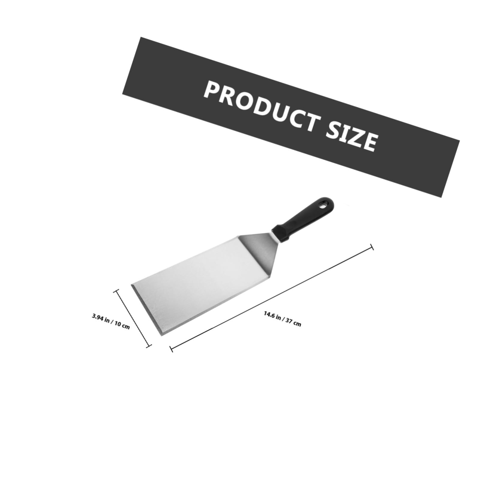 TOYANDONA Lot de 3 Set de Set de Spatules à Steak en Acier Inoxydable Poignée en Pp Argentée, Ustensiles Cuisine pour Cuisson et Retournement, pour Barbecue et Teppanyaki