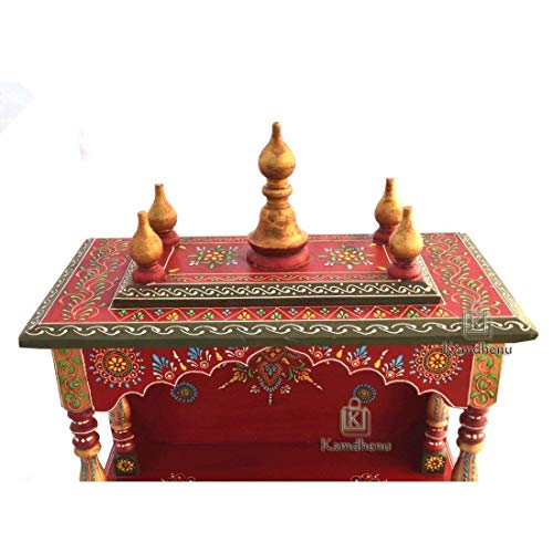 Image of Kamdhenu Art and Craft Wooden Temple /Home Temple, 60 Cm