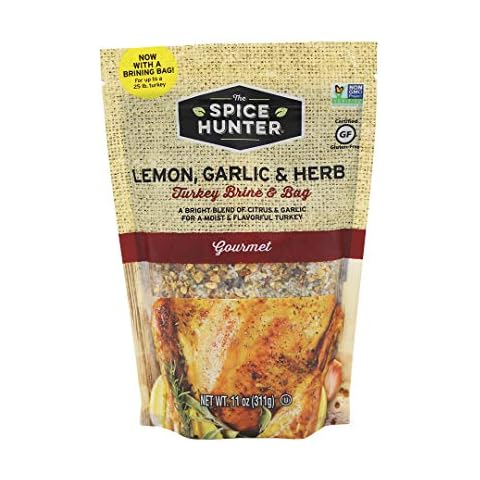 Spice Hunter Turkey Brine & Bag, Lemon, Garlic and Herb, 11 Ounce Cover