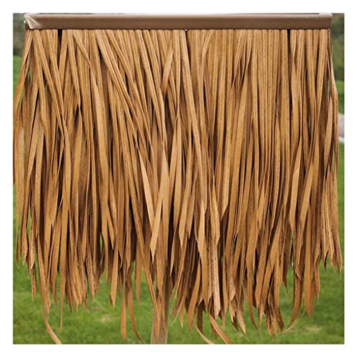Paja falsa de plástico con hoja de palma, para decoración de azulejos antiguos, decoración de jardín, casa de madera, paja de pelo artificial, pabellón de polietileno y PVC, 0,5 x 0,5 m, 2 unidades