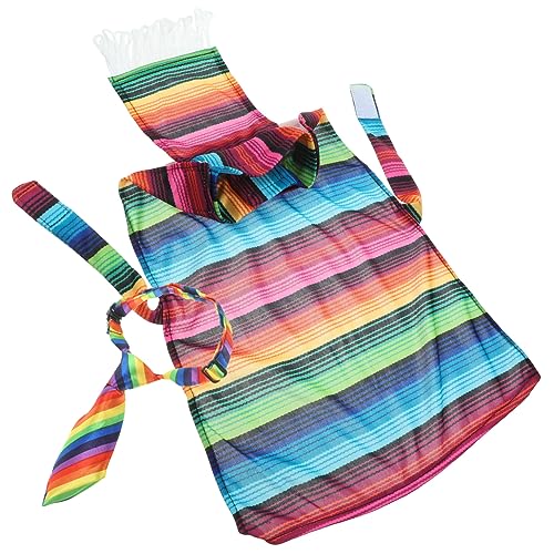 Disfraz mexicano para perros BESPORTBLE poncho 2 piezas