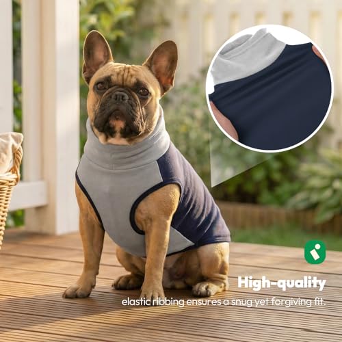 KONVINIT Hunde Pulli Fleece Hunde Pullover mit Zweifarbig Design - für große Rassen - Atmungsaktiv & Bequem - Leicht An-/Ausziehbar