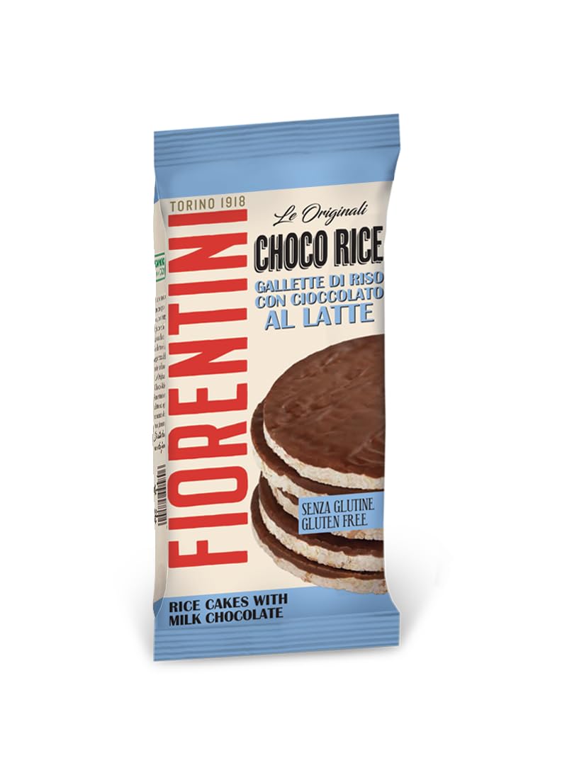 Fiorentini Choco Rice Gallette di Riso con Cioccolato al Latte Senza Glutine (Gluten Free) 100g [CAIYA® BOX da 8 Confezioni]