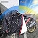 Autolion Motorcycle Cover,Waterproof Zipper Outdoor Cover for All Seasons Windproof, High Heat Resistance Dustproof and Rainproof Snowproof(Red Zipper XL Fits Up to 97 inch)