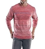 Strukturierte Oberfläche engbers Herren Mehrfarbiger Strickpullover, 30568, Orange in Größe XL