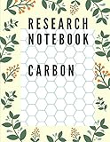  Research Notebook Carbon: Hexagonal Graph Paper Notebook , Quilting Calculator