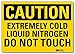 SmartSign ?Caution - Extremely Cold Liquid Nitrogen, Do Not Touch? Label | 5" x 7" 3M Reflective Laminated Vinyl