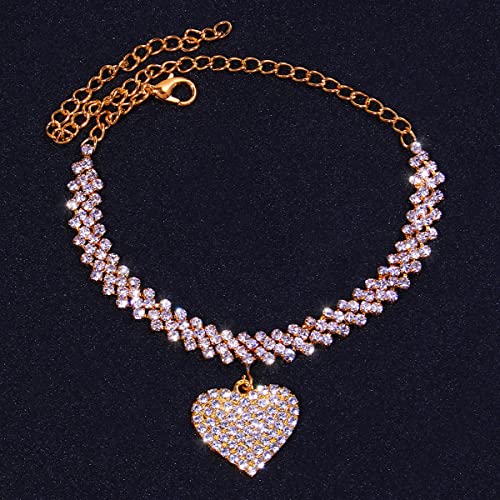Image of yfstyle Butterfly Ankle Bracelet for Women Rhinestone Anklets Bulk Adjustable Layered Beach Ankle Bracelet Braided Chain Anklet Charm Ankle Bracelet Jewerly Gift
