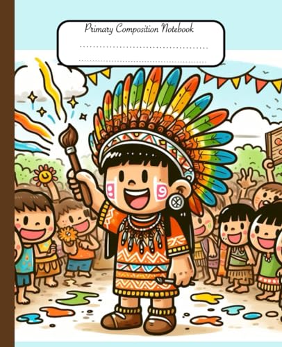 Indigenous College Ruled Notebook | primary composition notebook | wide ruled: Lined Journal | 100 Pages | 7.5 X 9.25