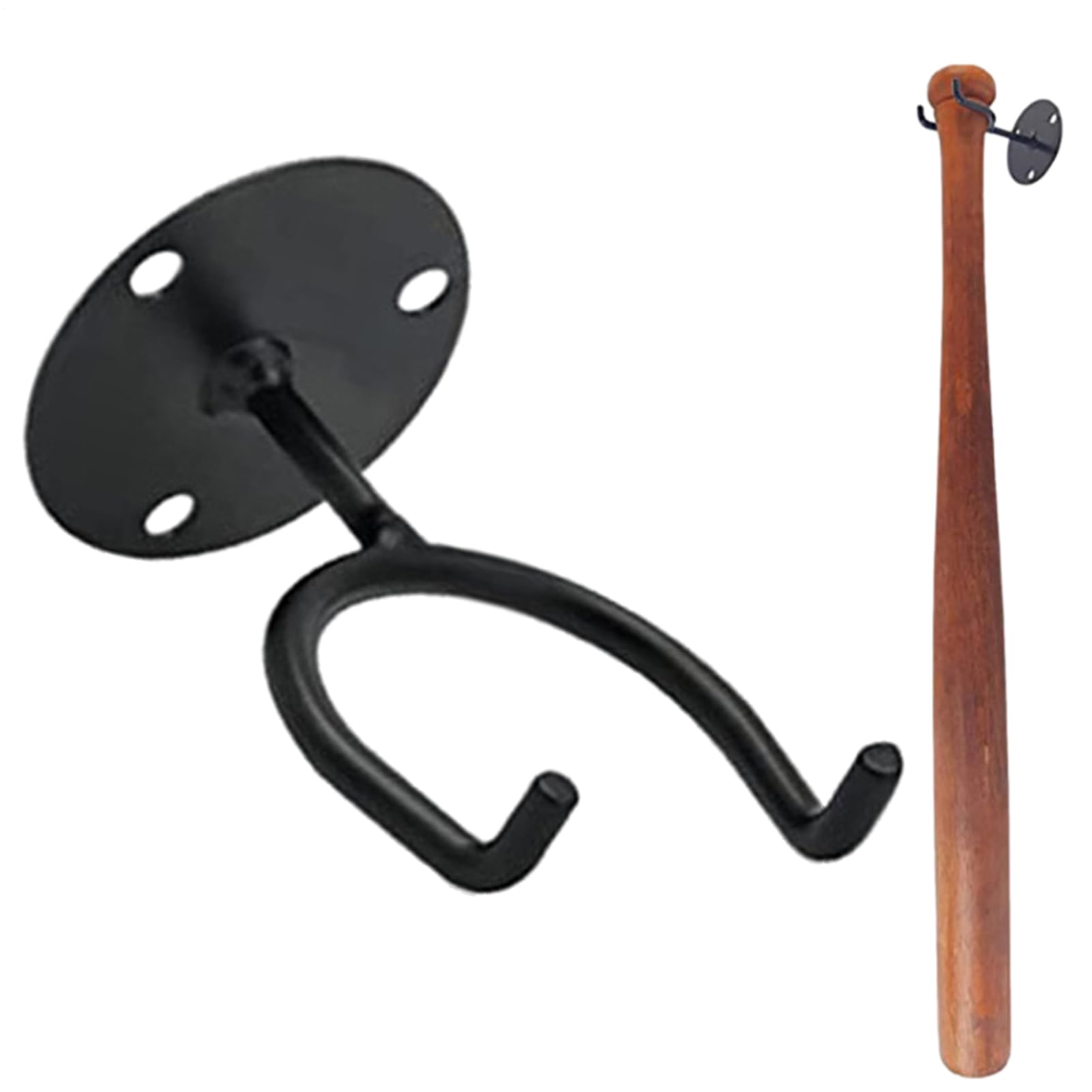 Wandmontage für Baseballschläger – 3,54 x 2,16 x 1,18 Zoll, solide und stabile Baseballschläger-Ständer | Platzsparende und multifunktionale Metallaufbewahrung für G-Bälle
