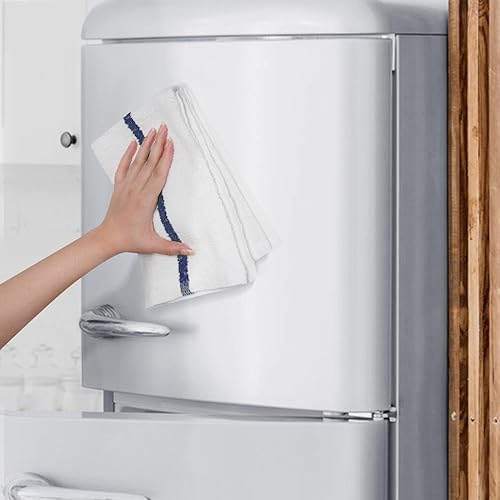 Miniatura 2 de CASA COPENHAGEN Toallas clásicas para trapeador de bar, paquete de 12, 10 x 10 pulgadas, 100% algodón, altamente absorbentes y duraderas, toallas de