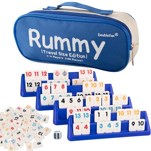 Juego de mini rummy Doublefan de viaje para regalar a adultos y niños