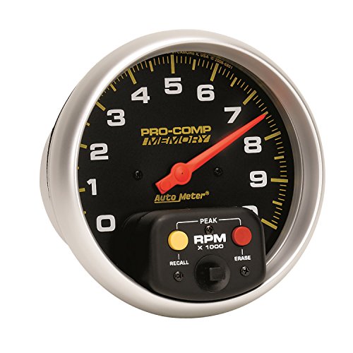 One-Day Sale: Up to 40% Off AUTO METER 6801 Pro-Comp Water Resistant Memory Tachometer, 5.000 in.