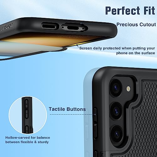 Image of FNTCASE for Samsung Galaxy S23 Case: Dual Layer Heavy Duty Cell Phone Protective Cover Shockproof Rugged with Non-Slip Textured - Military Drop Protection Bumper Tough - 2023, 6.1inch Black