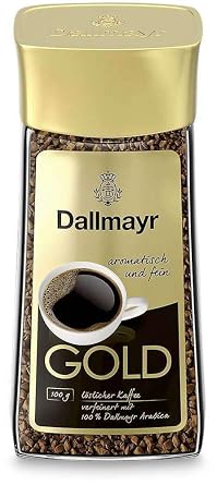 Instant Coffee Dallmayr Gold | Refined With Roasted Ground Coffee | 200 g | Dallmayr | Germany