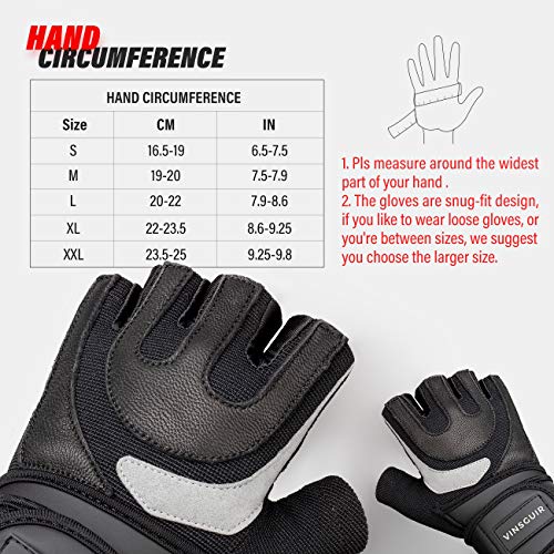 image for Vinsguir Weight Lifting Gloves, Workout Gym Gloves with Wrist Wrap Sup