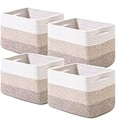 ICERZCZ Shelf Baskets for Organizing, Storage Baskets for Shelves, Woven Baskets for Storage, Cot...