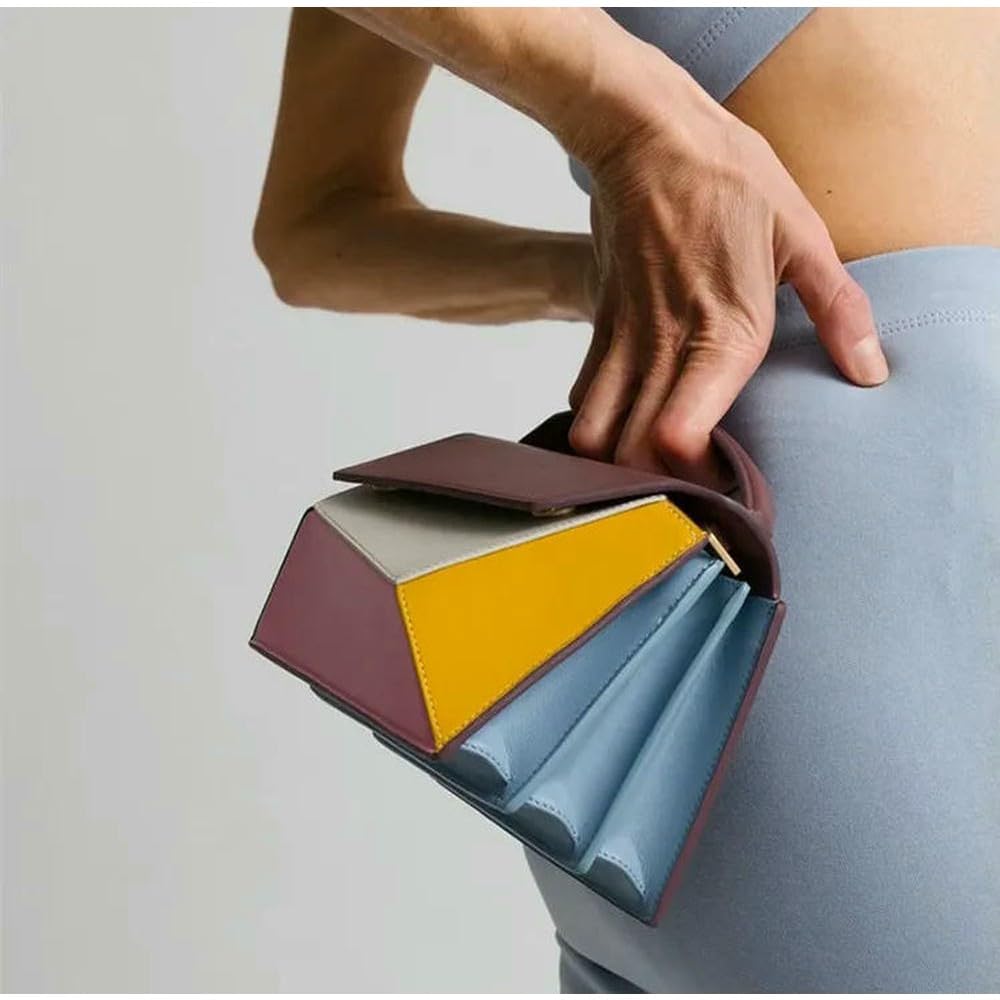 Bolso de Hombro para Mujer, Bolso Cruzado geométrico, Bolsos de Mano para Mujer, Bolso de Mano de Lujo de Cuero PU, Bolso Tipo Cubo