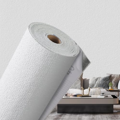 Image of Putentfun White Self Adhesive Wallpaper Peel and Stick Wallpaper Waterproof