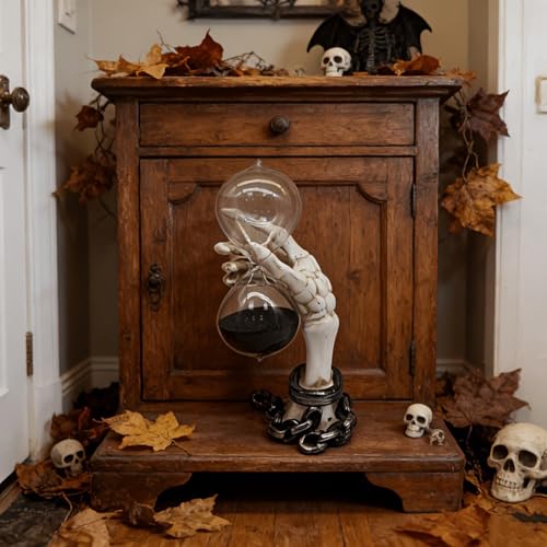 Crâne en résine et sable statuette Halloween deco maison - 7