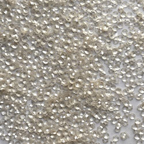 3mm Cup Sequins Ivory Cream Transparent Satin Matte Duo Reversible Made in USA