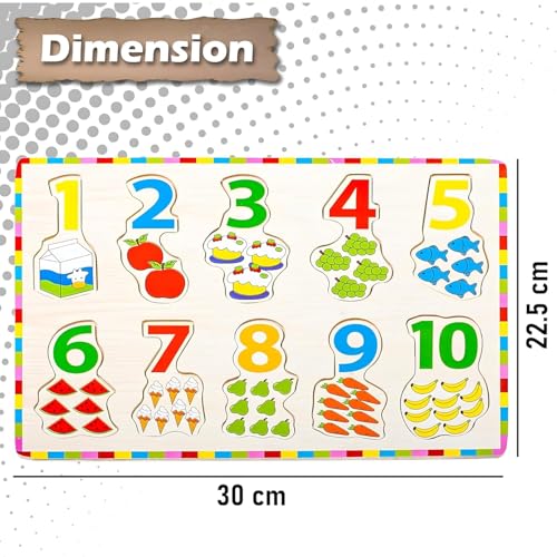 Image of VERAT Montessori Wooden Shape Sorter Toy | Color & Shape Matching Stacking Puzzle | Educational Learning Toy for Toddlers Boys & Girls Age 1 2 3 Years (4 Shape)