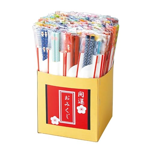 STEP おみくじ付き開運箸 100膳セット販売 令和7年 2025年 謹賀新年 お年賀 年末年始 お正月 福袋 新春 迎春 御挨拶 粗品 景品 ノベルティ