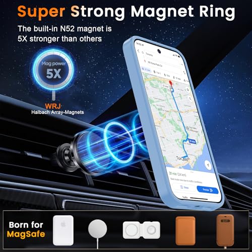 Image of WRJ Magnetic Case for Google Pixel 10 Pro XL 6.8-Inch, Sky Blue