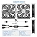 WDERAIR 120mm Computer Case 5V USB Powered Fan, Small Silent Flat Cooler with Speed Controller for Receiver/Router/Electronic Equipment（2-in-1 Pack）