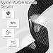 WNIPH Nylon Watch Bands Compatible for Huawei Watch Fit 3/Fit 4/ Fit 4 Pro, 2 Pcs Adjustable Breathable Sport Loop Wristband Replacement Straps for Women Men