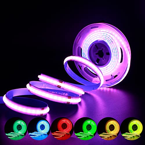 COB LED Streifen RGB 24V 2M, Arote COB LED Strip dimmbar COB LED Strip Lichterkette Hohe Dichte 576LEDs/M IP20 für Schlafzimmer Küche Home Innendekoration（ohne Netzteil）