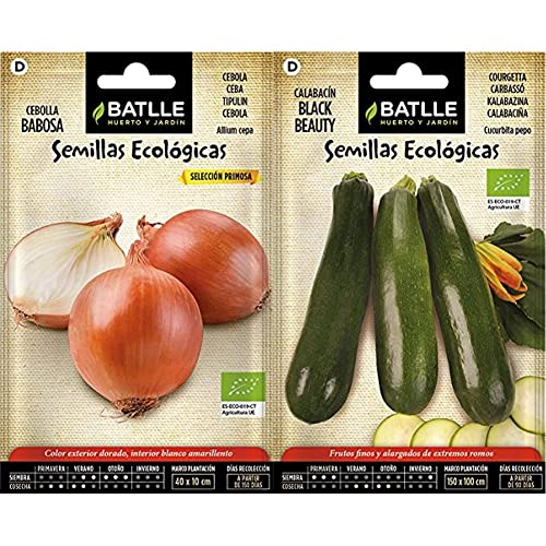 Semillas Batlle Cebolla BABOSA Selec.PRIMOSA - ECO & Calabacín Black Beauty - ECO