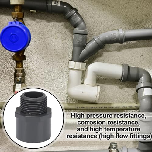 Image of 16 Pcs 1 Inch PVC Pipe Fitting Male Adapter Schedule 80 Socket x Npt Compatible with 836 Series Heavy Duty Industrial Grade Corrosion Resistant Plumbing Irrigation Connector for Water