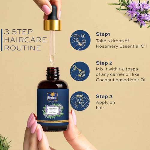 Image of Parachute Advansed Rosemary Essential Oil | 100% Pure | Hair Growth & Hair Fall Control | Thick & Voluminous Hair | Moisturises dry hair, Reduces hair breakage, Improves hair Resilience | 14ml