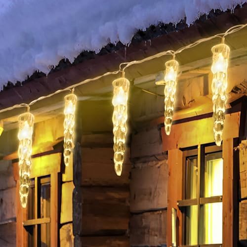 Sonnewelt Eiszapfen lichterkette außen 5m 40 leds lichterketten aussen
