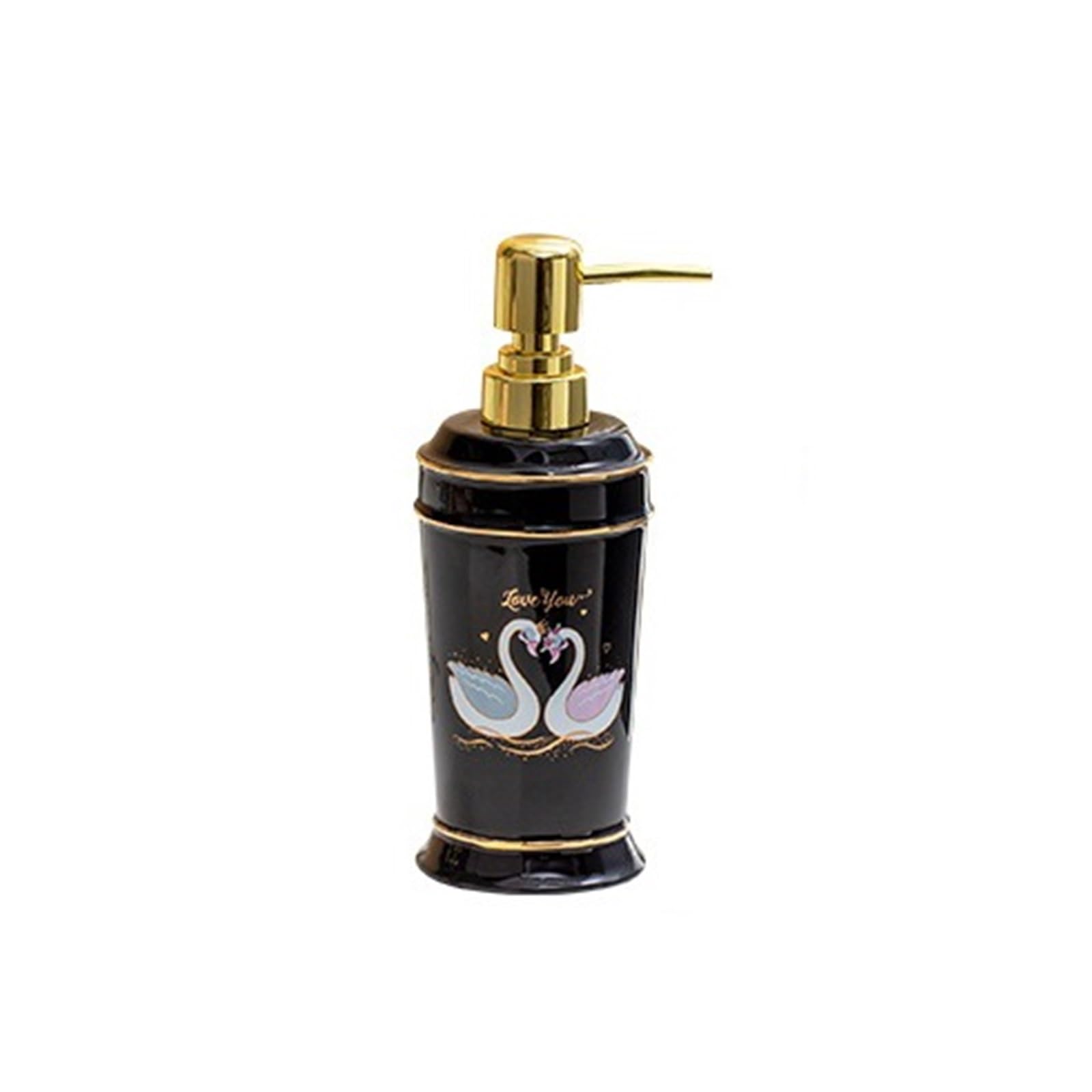 Soap Dispenser Creativity Ceramic Soap Dispenser Lotion Bottle Great For Kitchen And Bathroom Decorative(Black)