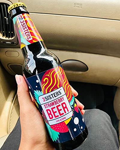 Image of 3Sisters Non Alcoholic Beer - Strawberry Flavor - (Pack of 6 Bottles x 330ml each)