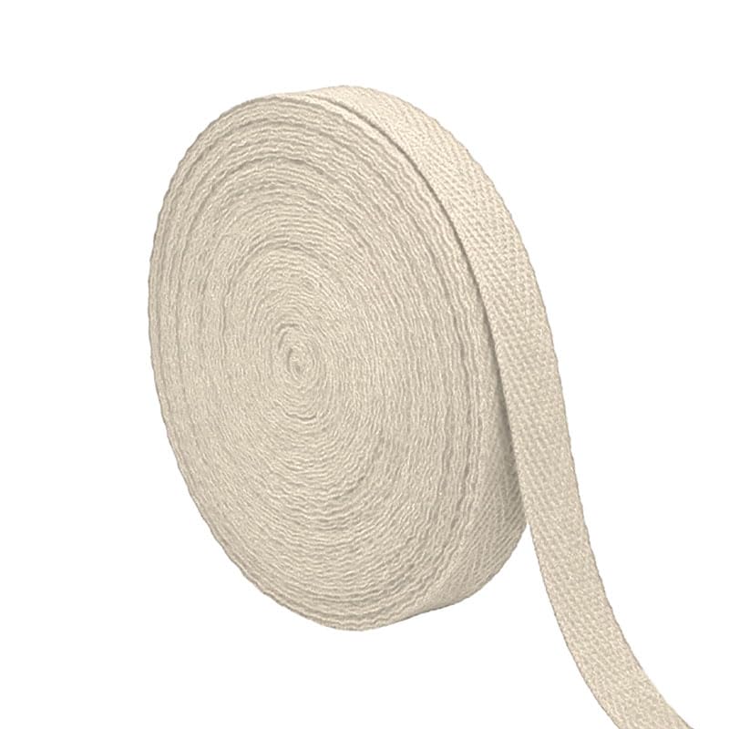 Cotton Twill Tape Ribbon, 20mm x 10 Yards Bias Binding Tape for Sewing Dressmaking DIY Craft - Soft Natural Herringbone Webbing