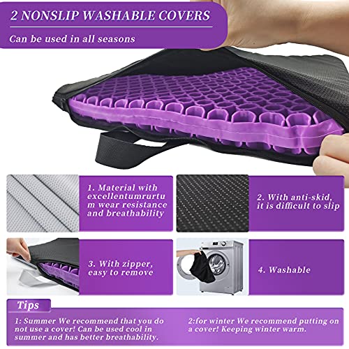Extra-Large Gel Seat Cushion, Breathable Honeycomb Design Pain Relief Egg Seat Cushion - Home Office Chair Cars Wheelchair #TOP4