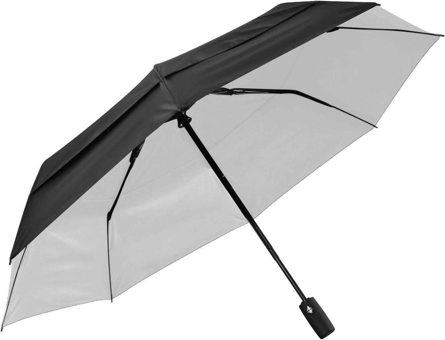 Windproof Folding Travel Umbrella Compact Lightweight and Strongest Automatic Foldings Umbrellas for Rain and Sun with Cover Bag for Men and Women Gainsboro