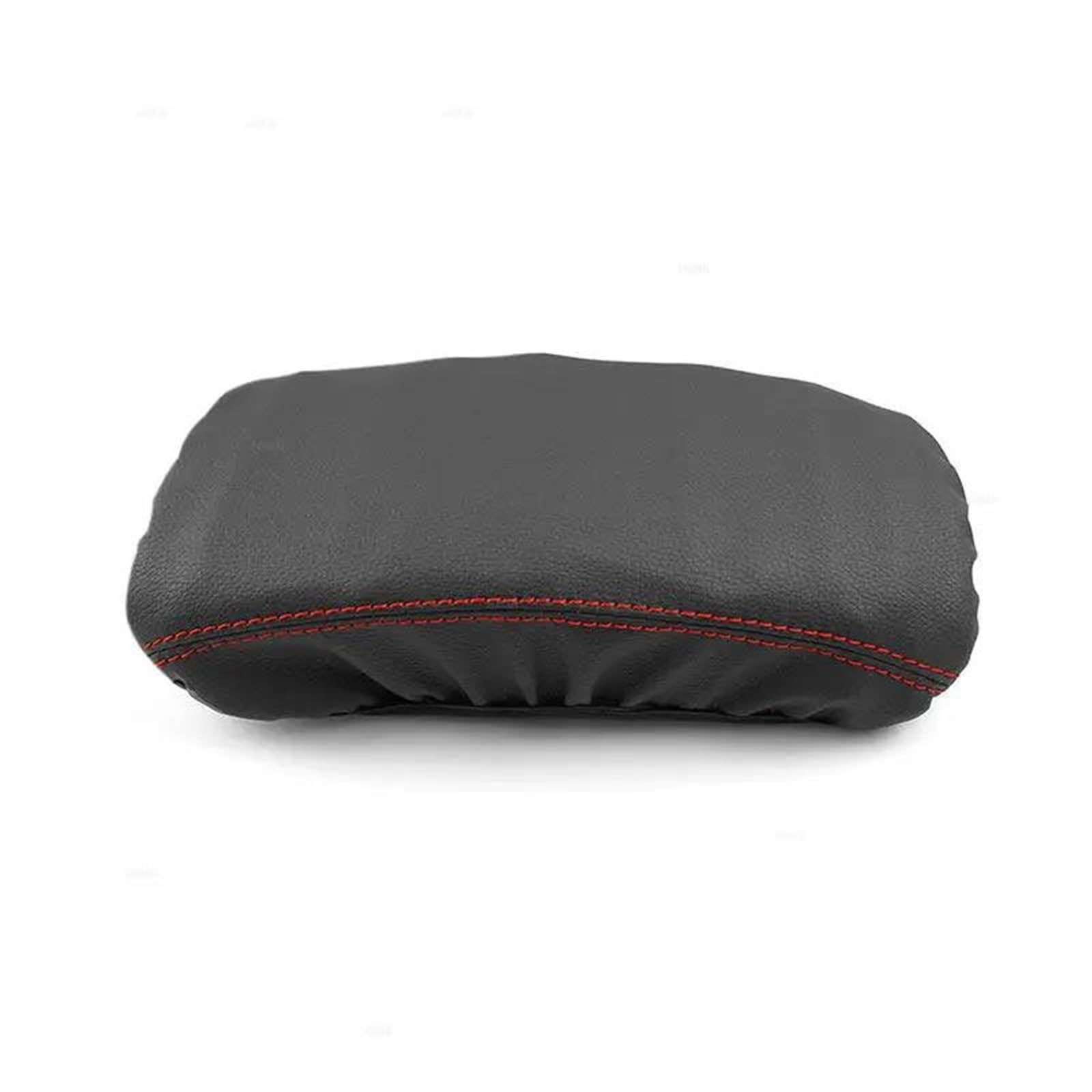 Car Center Console Cover Armrest Box Decorative Soft Leather For Hyundai For Tucson Nx4 2021 2022(Black-red line)