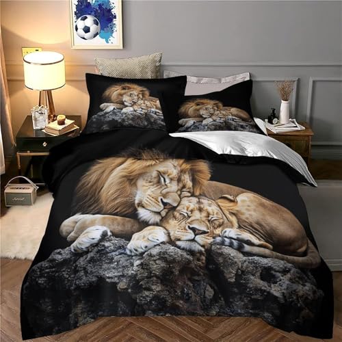 Housse de couette léopard pour chambre adolescent lit King parure sauvage - 6