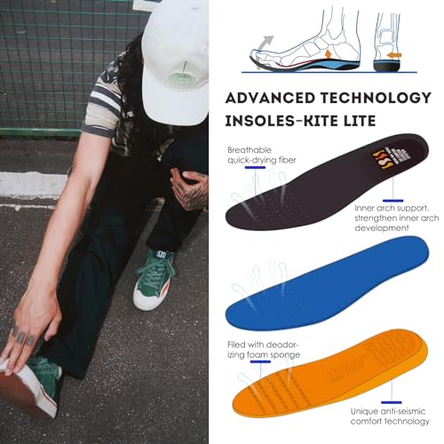 Image of Skateboard Shoes for Men Leather Low Top Pro Skateboarding Training Casual Sneakers